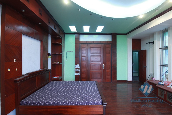 Five bedrooms house with big living space in Tay Ho for rent.